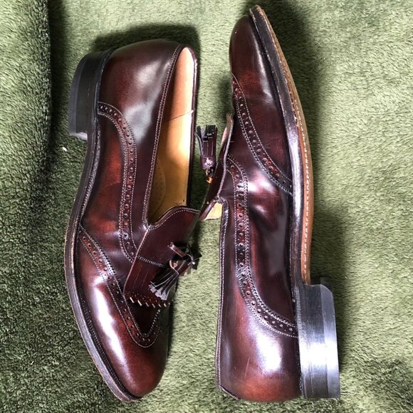 Johnston & Murphy Men\'s Tassel Loafers Size 10.5 B  Brown Leather Dress Shoes main image 3